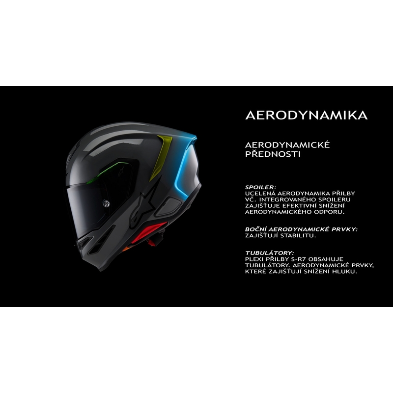 Integrální helma na motorku Alpinestars S-R7 Zeal černo-modro-fluo růžovo-bílá