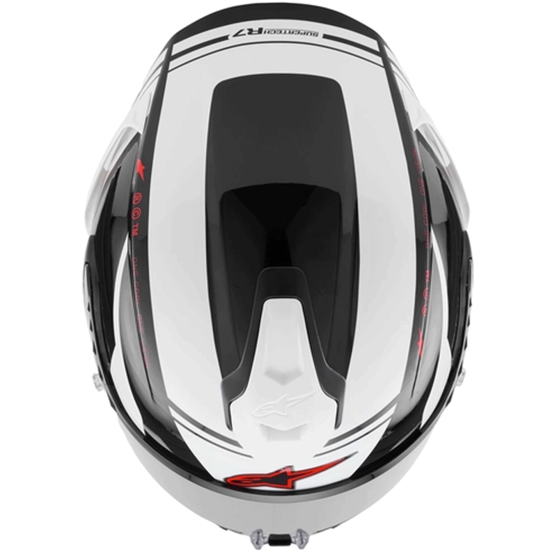 Integrální helma na motorku Alpinestars S-R7 A-Core černo-bílo-červená