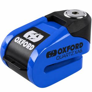 Zámek kotoučové brzdy Oxford Quartz Alarm XA6 - limitovaná edice modrý