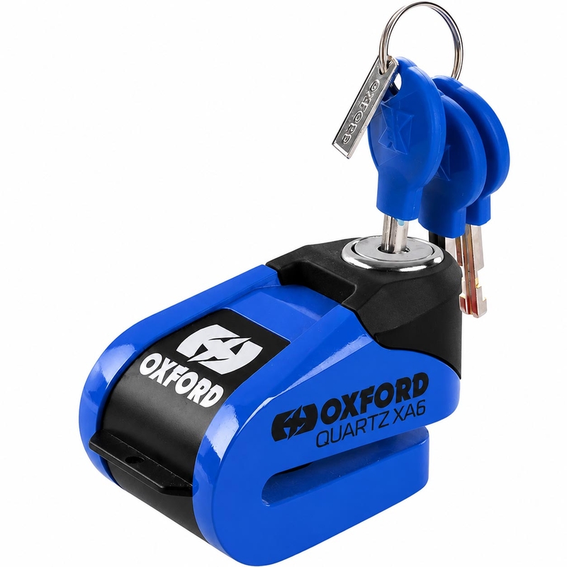Zámek kotoučové brzdy Oxford Quartz Alarm XA6 - limitovaná edice modrý