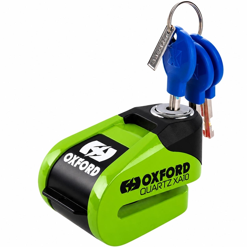 Zámek kotoučové brzdy Oxford Quartz Alarm XA10 - limitovaná edice zelený