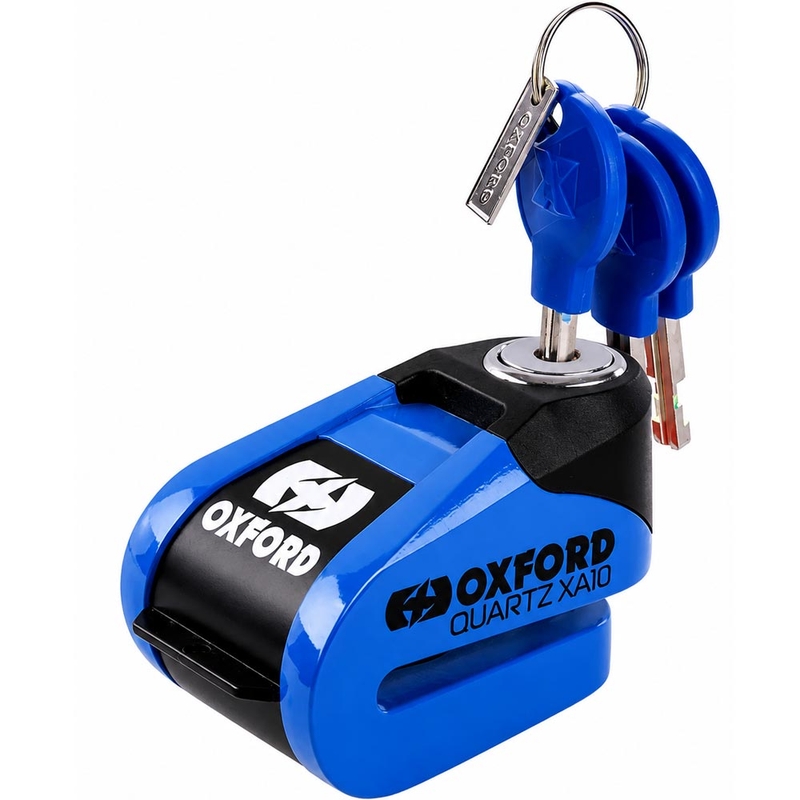 Zámek kotoučové brzdy Oxford Quartz Alarm XA10 - limitovaná edice modrý