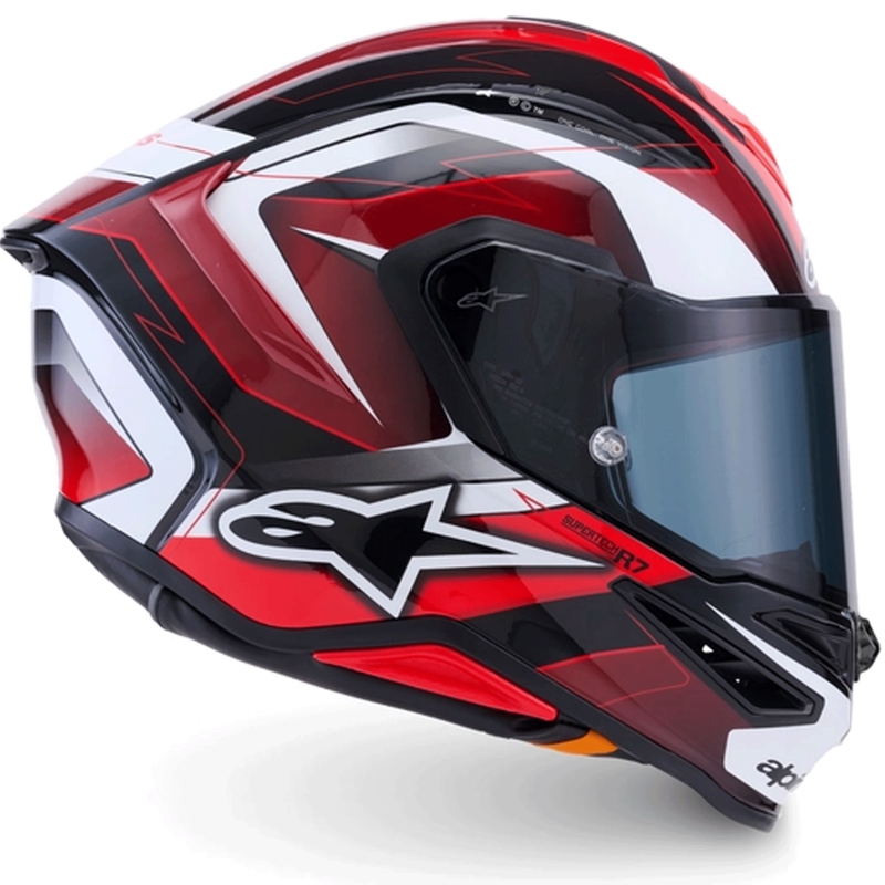 Integrální helma na motorku Alpinestars S-R7 Kinetis černo-červeno-bílá