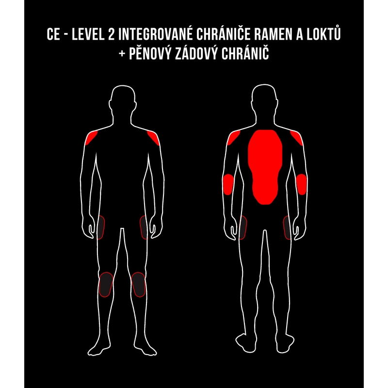 Dětská bunda na motorku Street Racer Drago černo-fluo žlutá výprodej