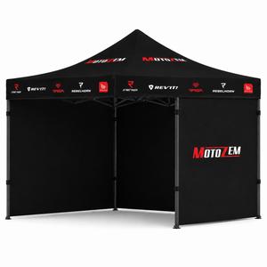 Závodní stan MotoZem Brand s bočnicemi černý