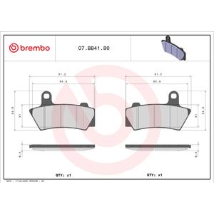 Brzdové destičky BREMBO 07BB4180