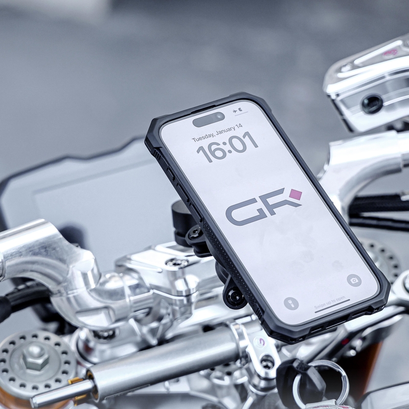 Držák telefonu na řídítka s certifikovaným Qi2 nabíjením GRxplore MW60 černý
