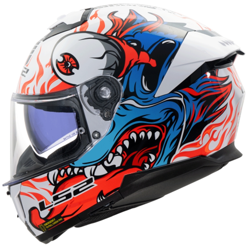 Integrální helma na motorku LS2 FF808 Stream II Inferno bílo-modrá