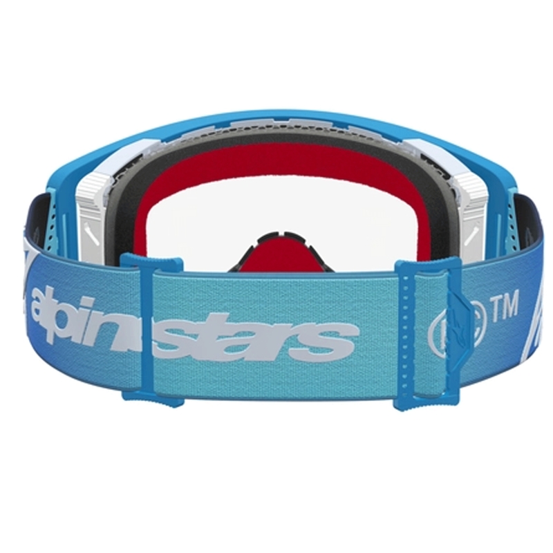 Motokrosové brýle Alpinestars Supertech Dura Air Fluid modro-stříbrné s čirým plexi