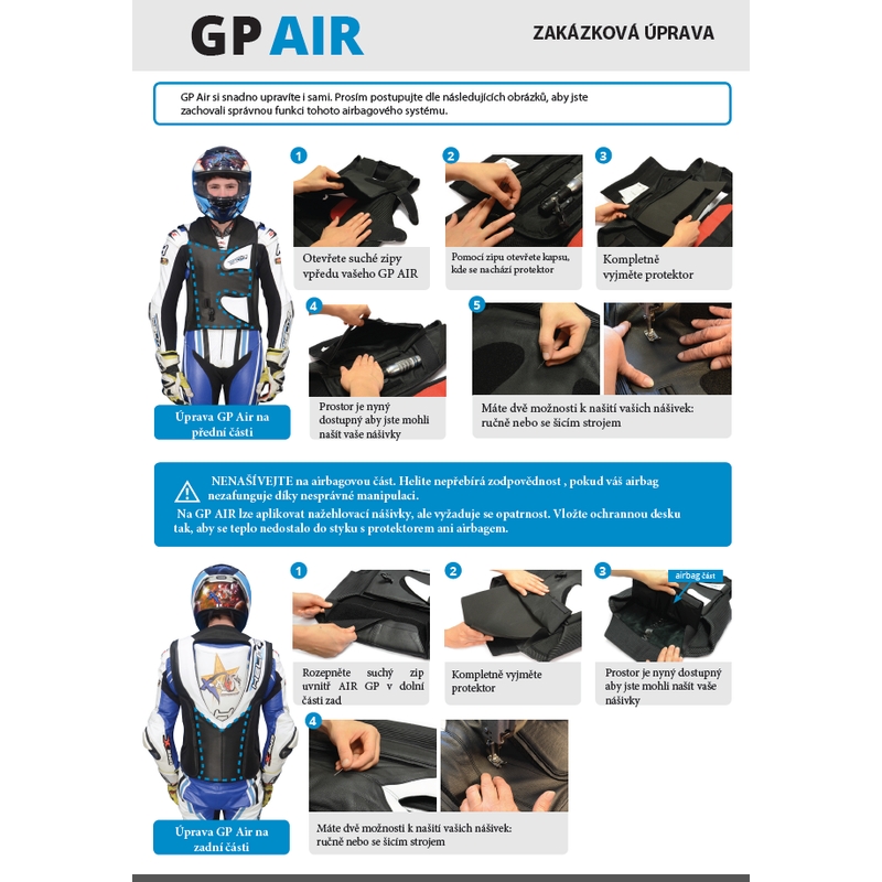 Airbagová vesta HELITE GP Air 2 černo-bílá