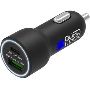 Nabíječka do auta Quad Lock® 48W USB-C PD + USB-A QC 3.0 černá