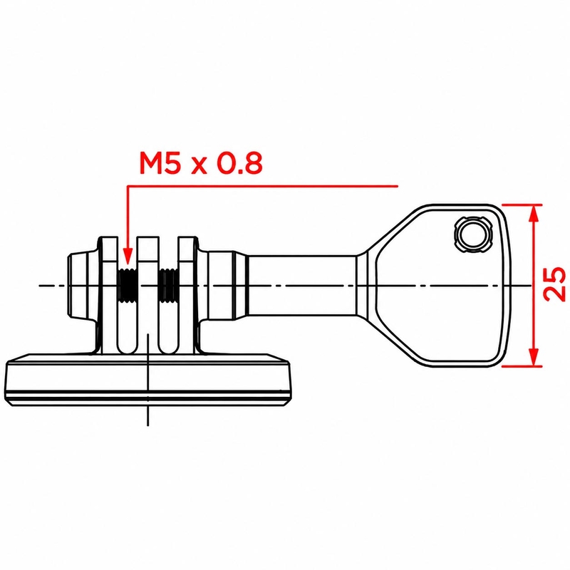 Adaptér pro sportovní kamery Quad Lock® - Standard Go Pro černý