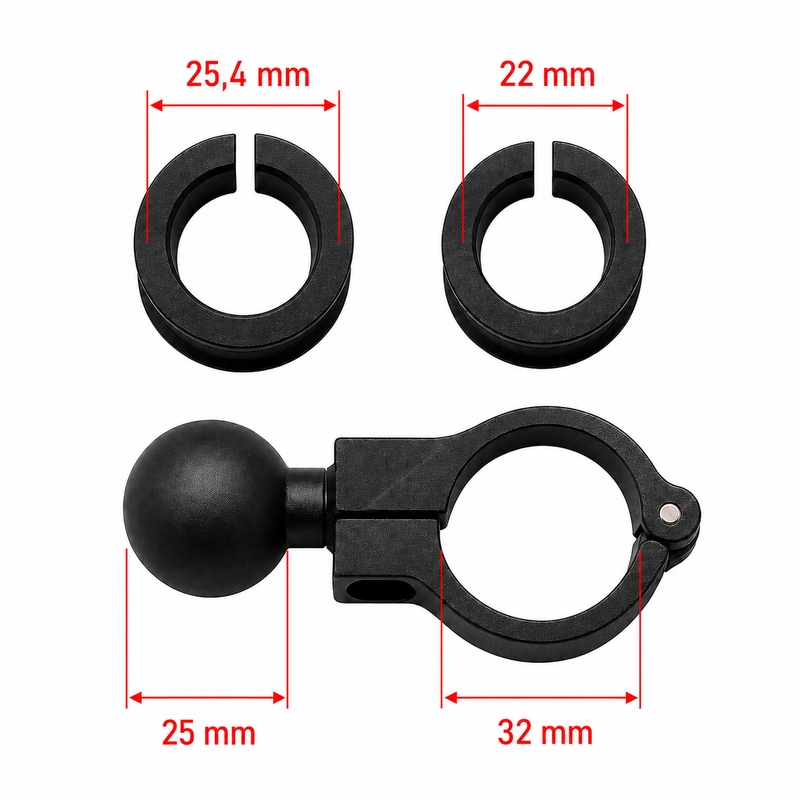 Antivibrační držák na motorku se zámkem MotoZem Grip PRO černý