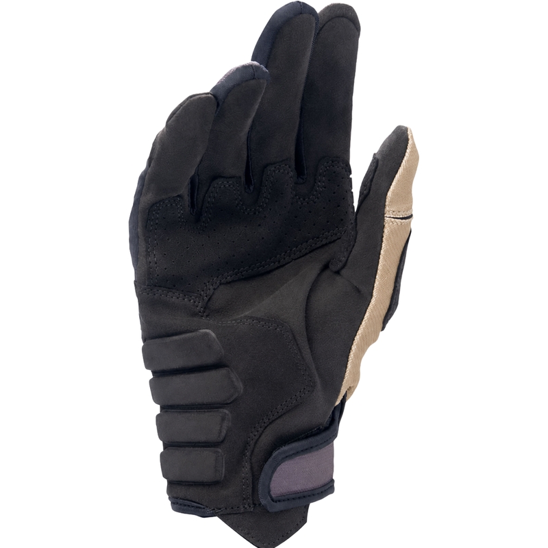 Motokrosové rukavice Alpinestars Techdura černo-hnědo-fluo červené