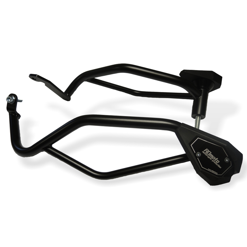 Ochranné rámy motoru RDMOTO matná černá with slider SL01 pro YAMAHA MT-07 700 2014-2023, YAMAHA XSR 700 2014-2023