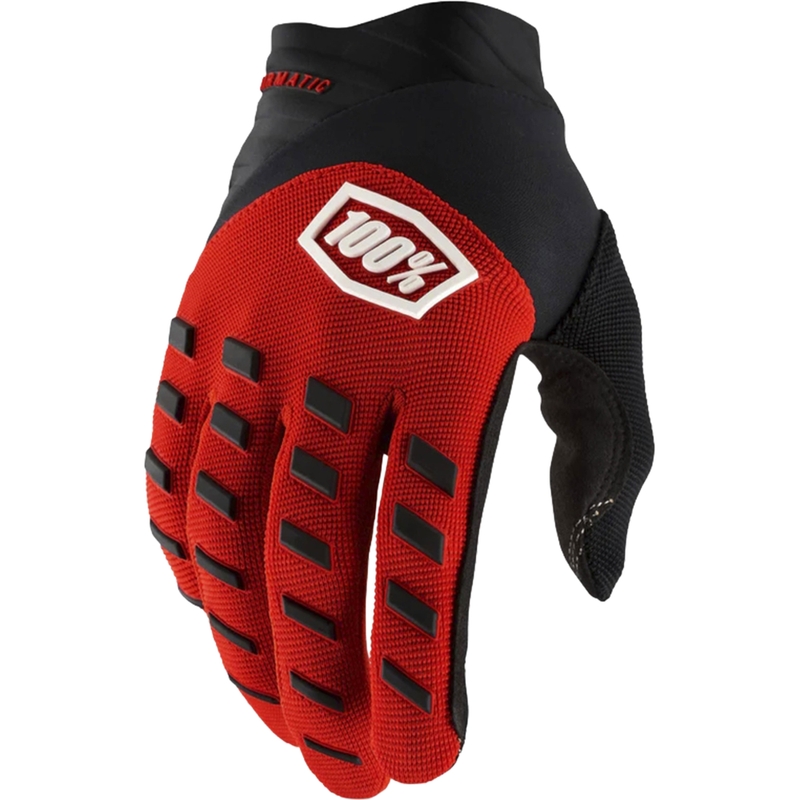 Dětské motokrosové rukavice 100% Airmatic červeno-černé