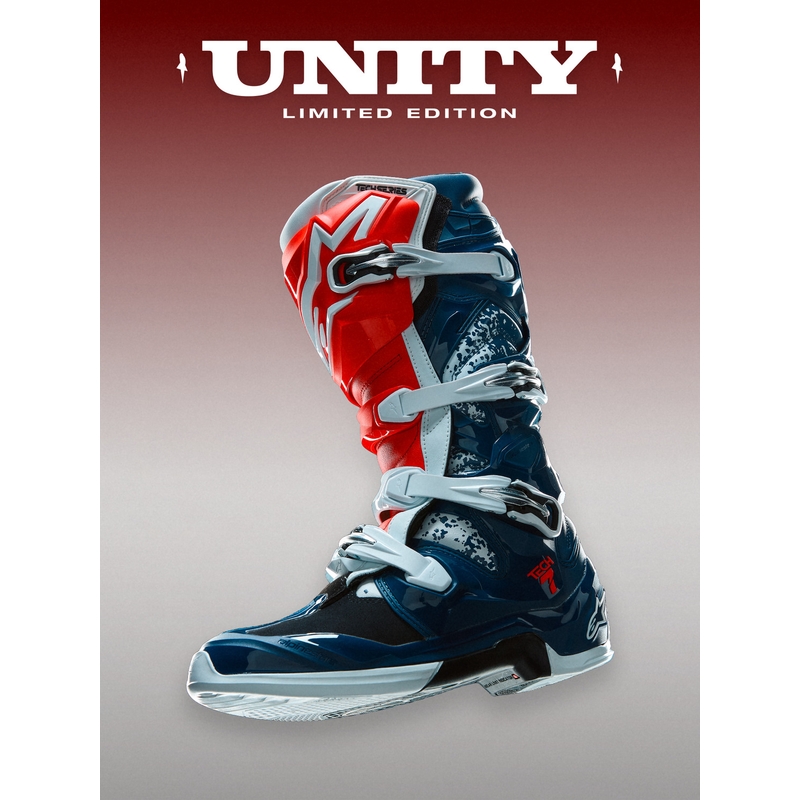 Motokrosové boty Alpinestars TECH 7 UNITY červeno-bílo-modré