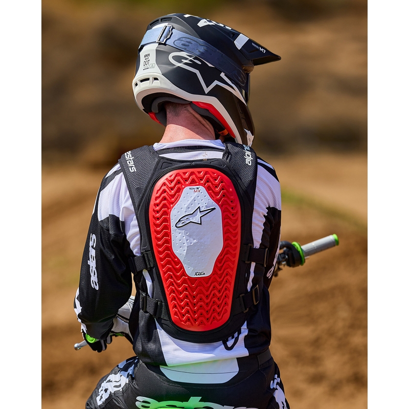 Airbagová vesta Alpinestars TECH-AIR®MX Plasma system bílo-černo-červená