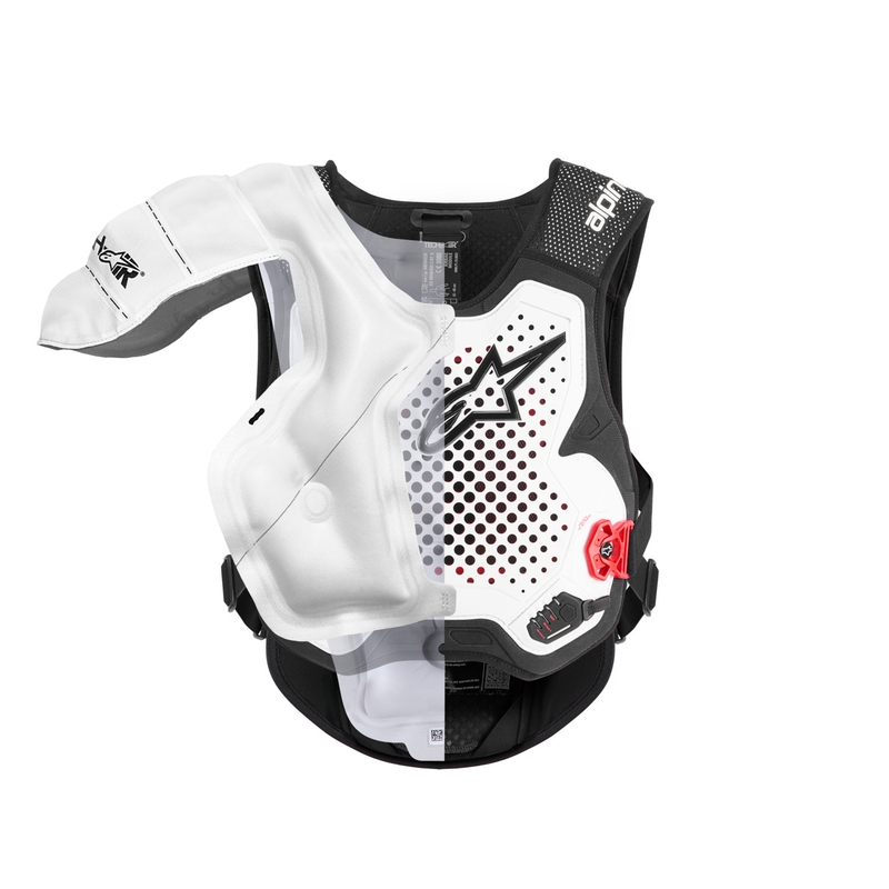 Airbagová vesta Alpinestars TECH-AIR®MX Plasma system bílo-černo-červená