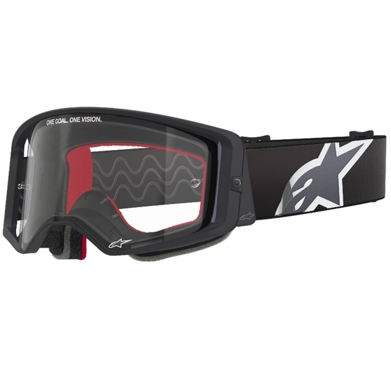 Motokrosové brýle Alpinestars Supertech Corp černo-šedé s čirým zorníkem