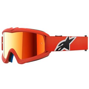 Dětské motokrosové brýle Alpinestars Vision Youth Corp oranžové se zrcadlovým červeným zorníkem