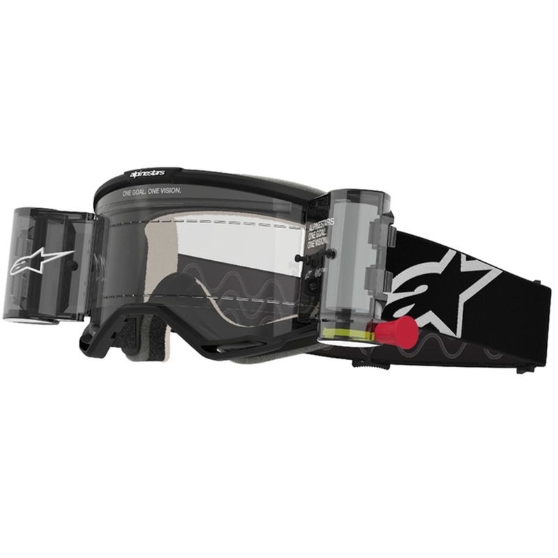 Motokrosové brýle Alpinestars Vision 5 Corp ROLL-OFF Wide Vision černé s čirým zorníkem