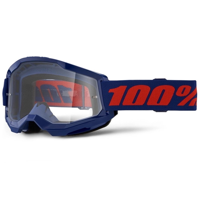Motokrosové brýle 100% STRATA 2 New tmavě modré (čiré plexi)