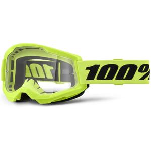 Motokrosové brýle 100% STRATA 2 New fluo žluté (čiré plexi)