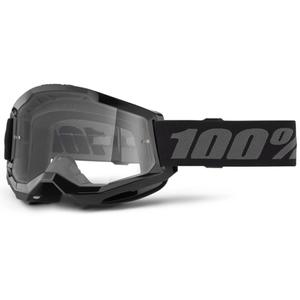 Motokrosové brýle 100% STRATA 2 New černé (čiré plexi)