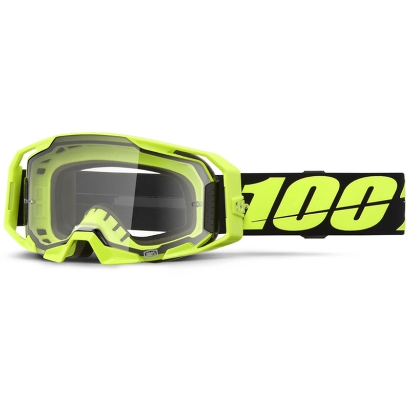 Motokrosové brýle 100% ARmatic Neon Yellow s čirým plexi
