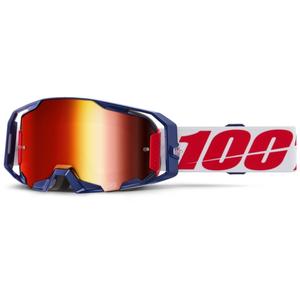 Motokrosové brýle 100% ARmatic Mach Z s červeným plexi