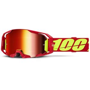 Motokrosové brýle 100% ARmatic červené s červeným plexi