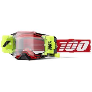 Motokrosové brýle 100% - USA Armega Forecast červené (čiré sklo)