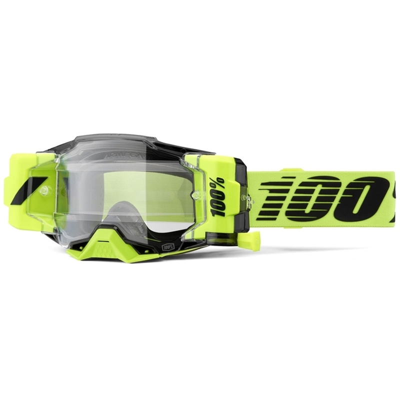 Motokrosové brýle 100% - USA Armega Forecast fluo zelené (čiré sklo)