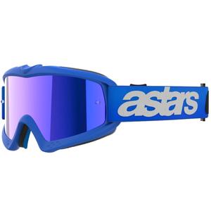 Dětské motokrosové brýle Alpinestars Vision Youth Blaze modré se zrcadlovým modrým zorníkem