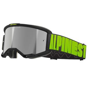Motokrosové brýle Alpinestars Vision 5 Hollow šedo-fluo žluté se zrcadlovým stříbrným plexi