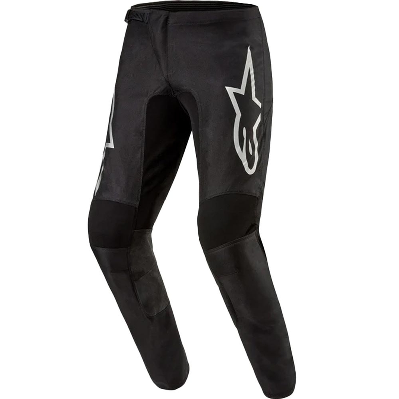 Motokrosové kalhoty Alpinestars Fluid Graphite černo-stříbrné