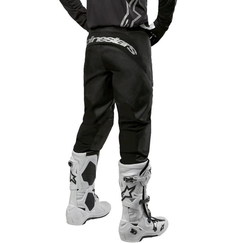 Motokrosové kalhoty Alpinestars Fluid Graphite černo-stříbrné