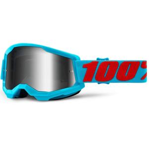 Motokrosové brýle 100% STRATA 2 Summit modré (stříbrné zrcadlové plexi)