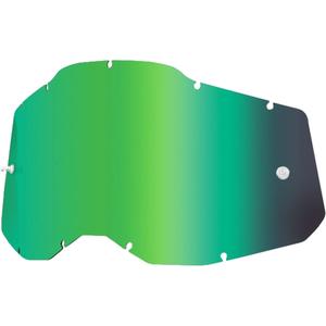 Plexi 100% Racecraft 2/Accuri 2/Strata 2 zelené zrcadlové (Anti-fog)