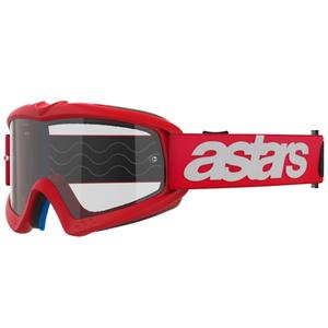 Dětské motokrosové brýle Alpinestars Vision Youth Blaze červené s čirým zorníkem