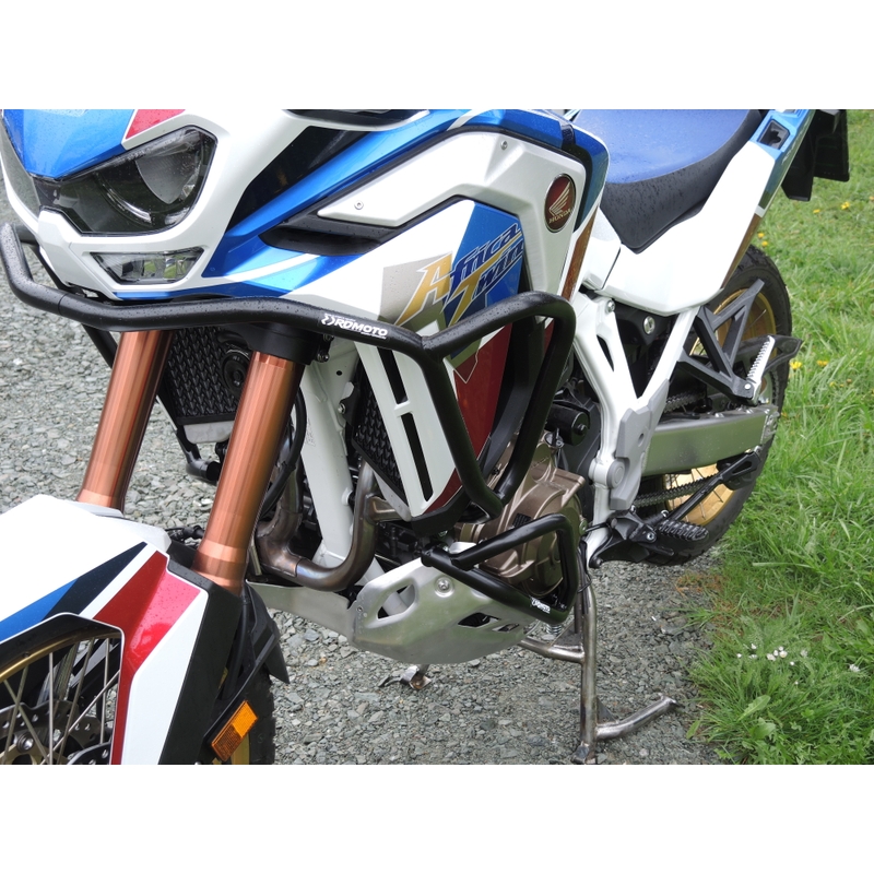 Ochranné rámy motoru RDMOTO černý vrchní a spodní pro HONDA CRF 1100 L Africa Twin 2020-2023