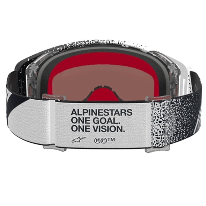 Motokrosové brýle Alpinestars Supertech bílo-černé se zrcadlově stříbrným plexi