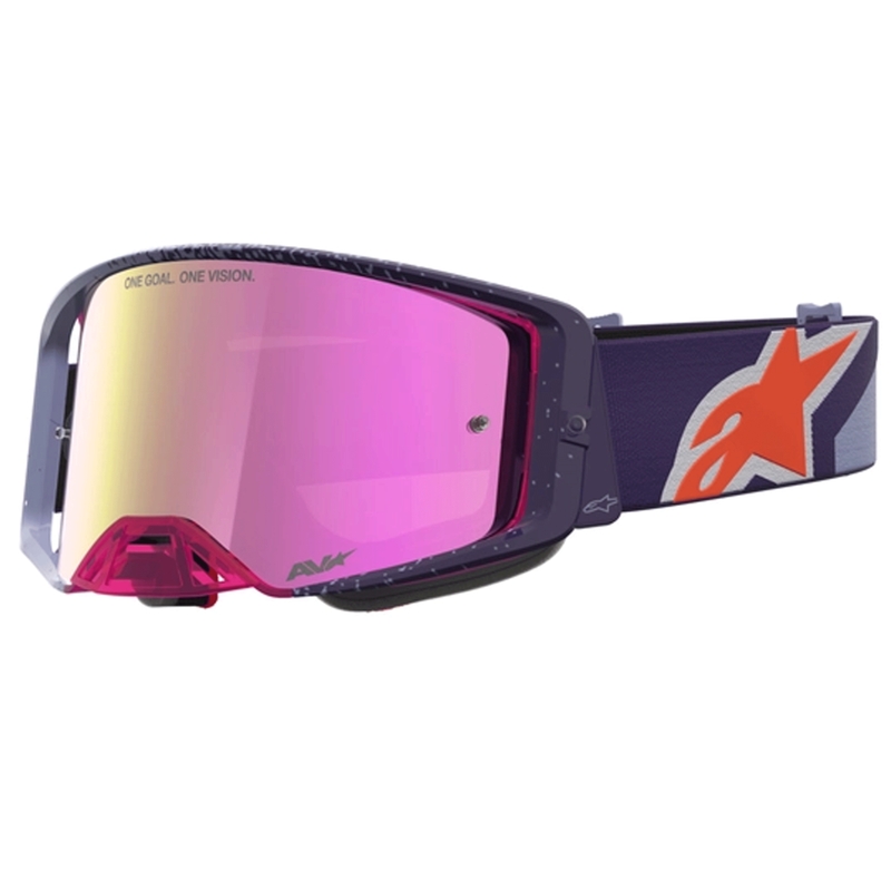 Motokrosové brýle Alpinestars Supertech Hiten fialovo-červené