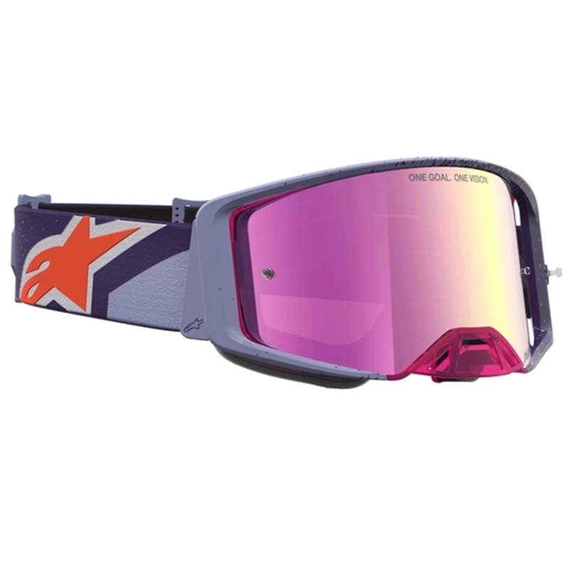 Motokrosové brýle Alpinestars Supertech Hiten fialovo-červené