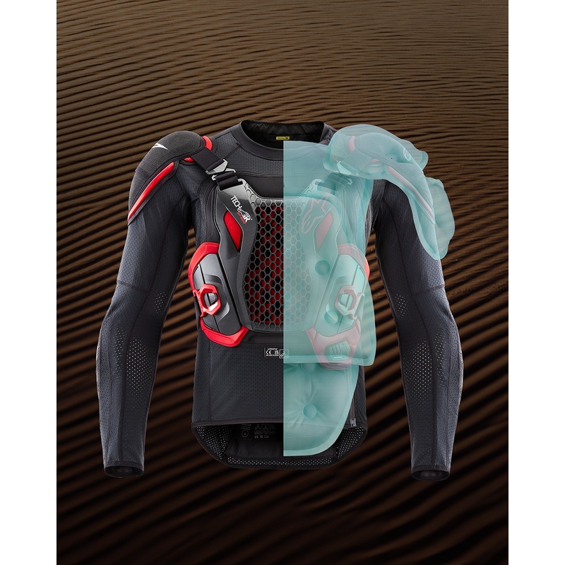 Airbagová vesta Alpinestars TECH-AIR®OFF-ROAD system černo-červená - II. jakost