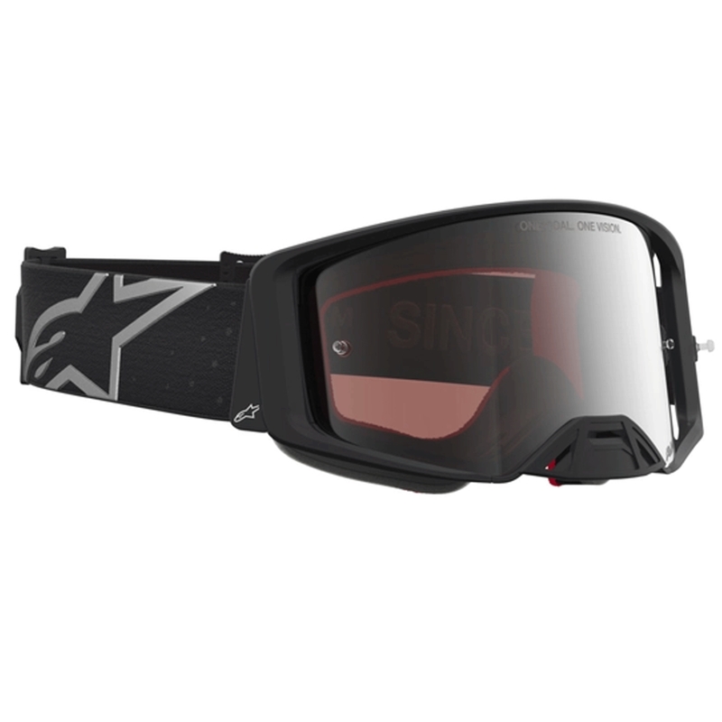 Motokrosové brýle Alpinestars Supertech Vesta matně černo-stříbrné