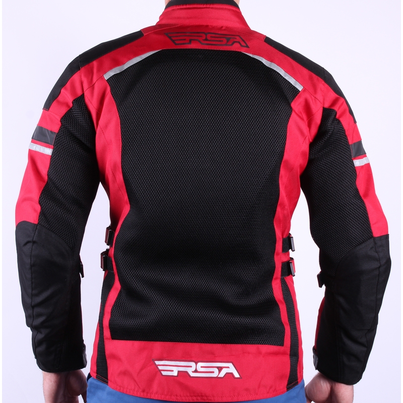 Dámská bunda na motorku RSA Viper černo-červená výprodej