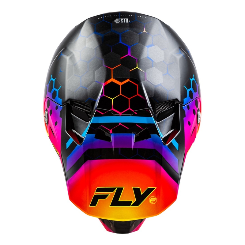 Motokrosová helma FLY Racing Formula CC Tektonic černo-žluto-růžová - II. jakost