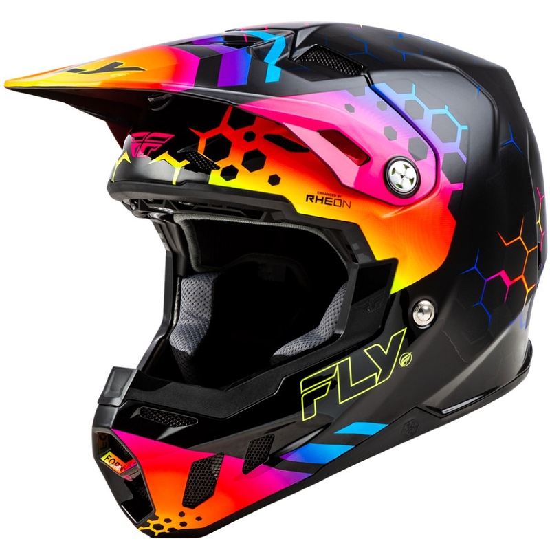 Motokrosová helma FLY Racing Formula CC Tektonic černo-žluto-růžová - II. jakost